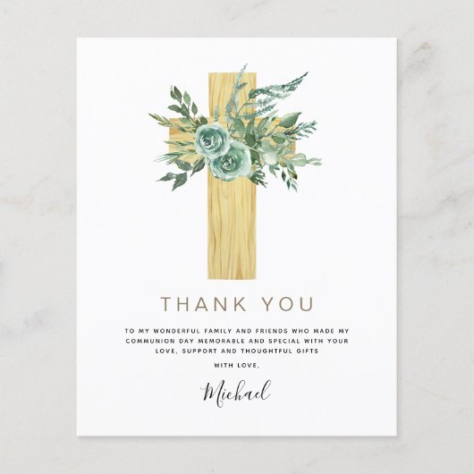 Begroting Eerste Heilige Communie Dank u Eucalyptu Flyer (Voorkant)