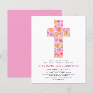 Begroting Eerste Heilige Communie Pastel Floral Pi