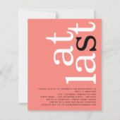 BEGROTING Eindelijk QR-code Coral Engagement Party (Voorkant)