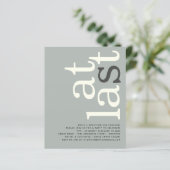 BEGROTING Eindelijk QR Code Sage Ivory Text Verlov (Staand voorkant)