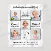 Begroting Elegant 5 Foto begrafenisherdenking van (Voorkant)