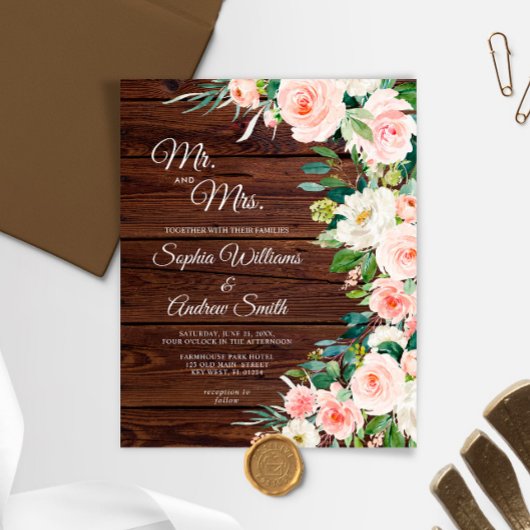 Begroting Elegant Blush Pink Floral Wedding nodig