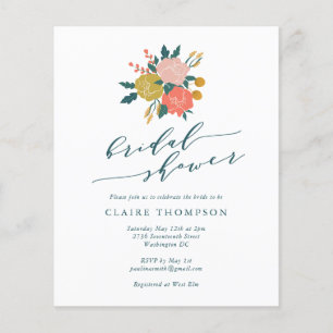 Begroting Elegant Boho Floral Simple Vrijgezellenf