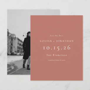 Begroting Elegant Brick Photo Wedding Save the Dat