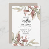 Begroting Elegant Eucalyptus Waterverf Weddenschap Kaart (Voorkant / Achterkant)