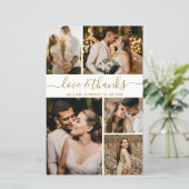 Begroting Elegant Foto Weddenschap Hartelijk dank (Staand voorkant)