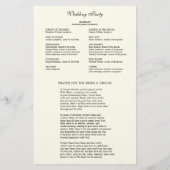 Begroting Elegant katholieke bruiloft Briefpapier (Achterkant)