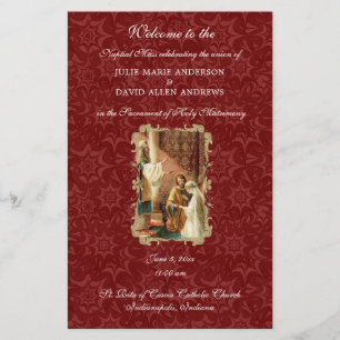 Begroting Elegant Katholieke Weddenschap Programma Briefpapier