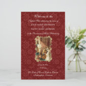 Begroting Elegant Katholieke Weddenschap Programma Briefpapier (Staand voorkant)