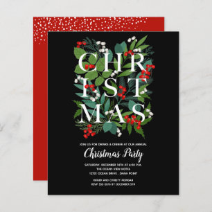 Begroting Elegant kerstgratie uitnodigingen