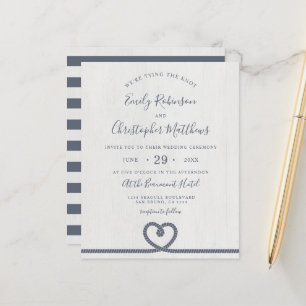 Begroting Elegant Nautical Tying the Knot Wedding