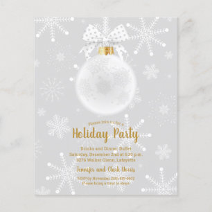 Begroting Elegant Ornament Snowflakes Holiday nodi Flyer