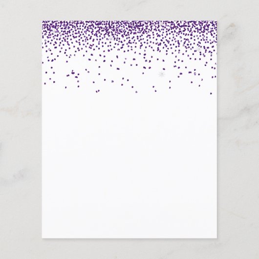 Begroting Elegant Paars Glitter Weddenschap Hartel (Achterkant)