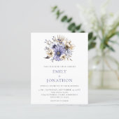 Begroting Elegant Paarse Florals Weddenschap (Staand voorkant)