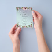 Begroting Elegant peonies, greenery Vrijgezellenfe Flyer (Hand)