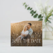 Begroting Elegant Photo Wedding Save the Date (Staand voorkant)