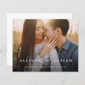 Begroting Elegant Photo Wedding Save the Date (Voorkant / Achterkant)