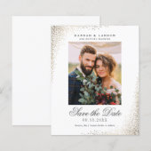 Begroting Elegant Photo Wedding Save the Date (Voorkant / Achterkant)