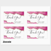 Begroting Elegant roze agate Hartelijk dank Rechthoekige Sticker (Vel)