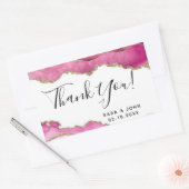 Begroting Elegant roze agate Hartelijk dank Rechthoekige Sticker (Envelop)