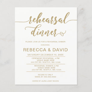Begroting Elegant Script Rehearsal Dinner Invitati