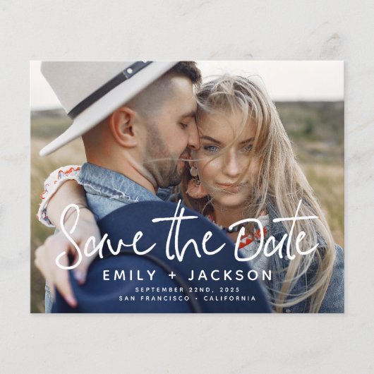 Begroting Elegant Simple Save the Date Photo Flyer (Voorkant)
