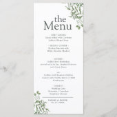 Begroting Elegant Succulent Eucalyptus laat eten Menu (Voorkant)
