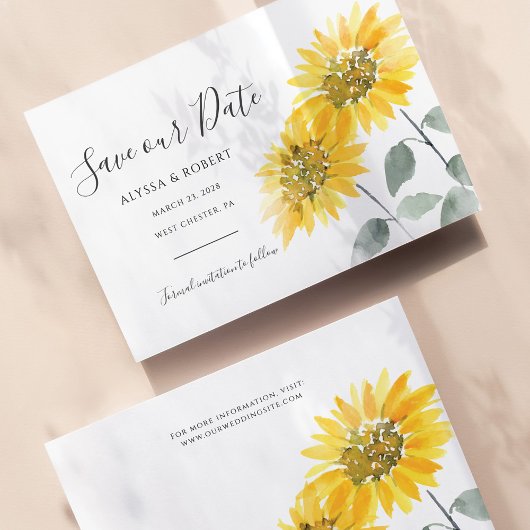 Begroting Elegant Sunflower Botanical Save the Dat
