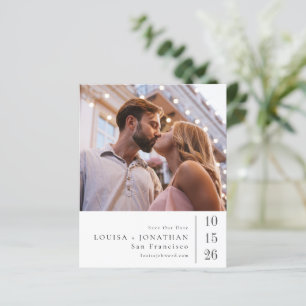 Begroting Elegant Two Photo Wedding Save the Date