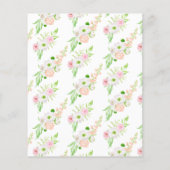 Begroting Elegant Waterverf Floral Wedding (Achterkant)