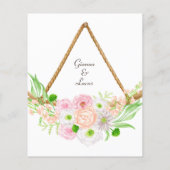 Begroting Elegant Waterverf Floral Wedding Flyer (Achterkant)