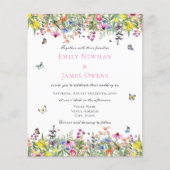 Begroting Elegant Waterverf Wildbloemen Weddenscha (Voorkant)