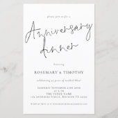 Begroting Elegant Wedding Jubileum Dinner Invite (Voorkant)