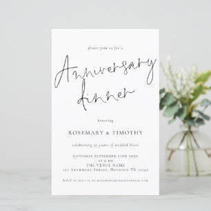 Begroting Elegant Wedding Jubileum Dinner Invite