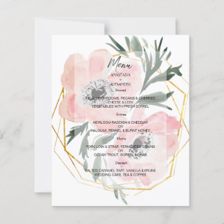 Begroting Elegant WEDDING MENU. MENU
