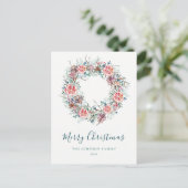 Begroting Elegant Winter Greenery Kerstmis Briefkaart (Staand voorkant)