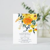 Begroting Elegant Yellow Waterverf Floral Wedding (Staand voorkant)