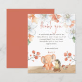 Begroting Elephant Eegel Dank u Baby shower (Voorkant / Achterkant)