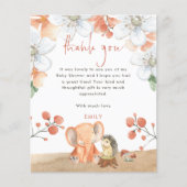 Begroting Elephant Eegel Dank u Baby shower (Voorkant)