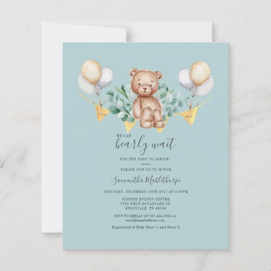 Begroting Eucalyptus Botanische Baby shower (Voorkant)
