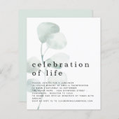 Begroting Eucalyptus Celebration of Life Invitatio (Voorkant / Achterkant)