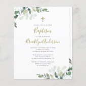 Begroting Eucalyptus Greenery Baptism Invitation (Voorkant)