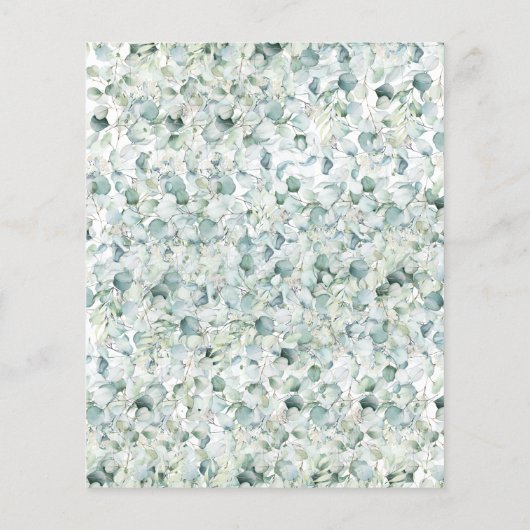 Begroting Eucalyptus Greenery Baptism Invitation (Achterkant)