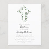 Begroting Eucalyptus Greenery Baptism Invitation (Voorkant)