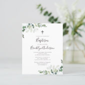 Begroting Eucalyptus Greenery Baptism Invitation (Staand voorkant)