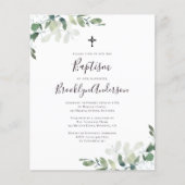 Begroting Eucalyptus Greenery Baptism Invitation (Voorkant)