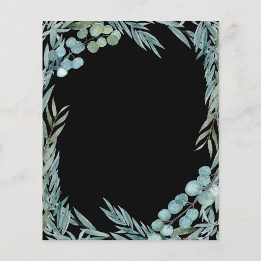 Begroting Eucalyptus Greenery Botanical Wedding Flyer (Achterkant)