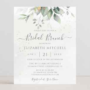 Begroting Eucalyptus Greenery Bridal Brunch Invite