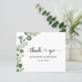 Begroting Eucalyptus Greenery Elegant Dank u (Staand voorkant)