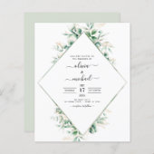 Begroting Eucalyptus Greenery Geometric Wedding (Voorkant / Achterkant)